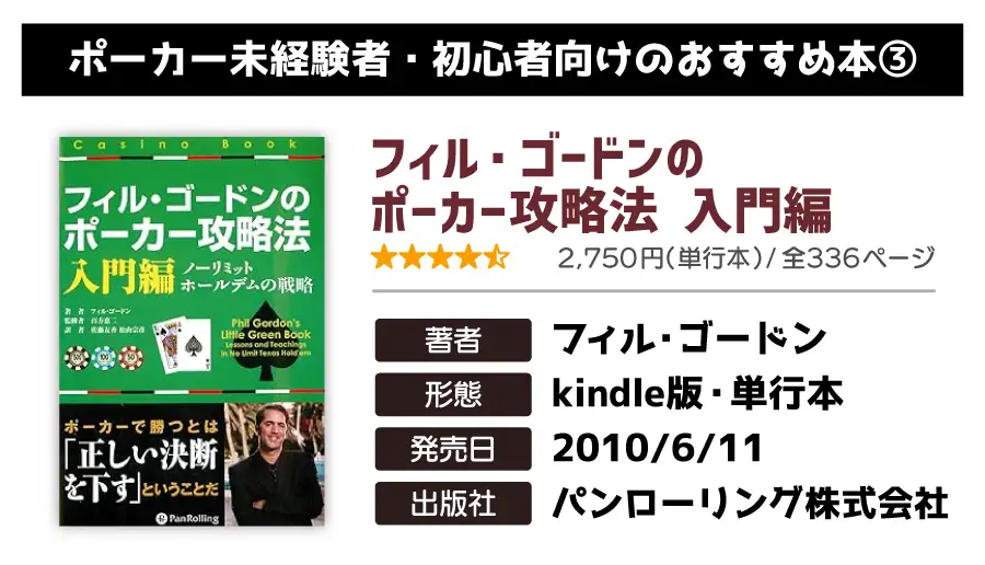 フィル・ゴードンのポーカー攻略法 入門編